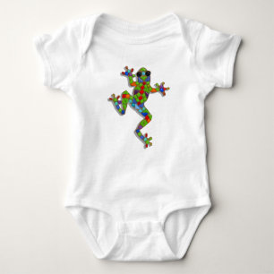 Mosaic Frog Baby Bodysuit