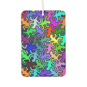 Mosaic Geckos Pattern - coloured + your ideas Car Air Freshener