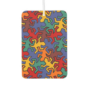 Mosaic Geckos Pattern - earth colours + your ideas Car Air Freshener