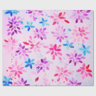 ​Mosaic Gemstone Floral Fantasy   Vibrant Wrapping Paper