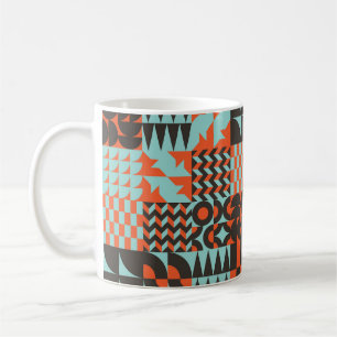 Mosaic geometric tiles, seamless elegant pattern. coffee mug