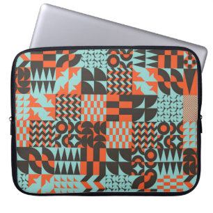 Mosaic geometric tiles, seamless elegant pattern. laptop sleeve