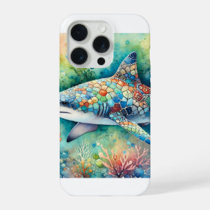 Mosaic Gulper Shark 230924AREF109 - Watercolor iPhone 15 Pro Case
