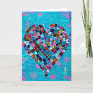 Mosaic Heart Collage Card