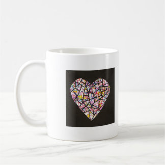 mosaic heart mug