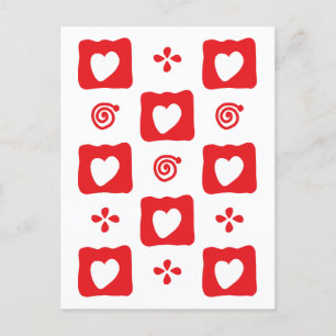 Mosaic Heart tiles Postcard