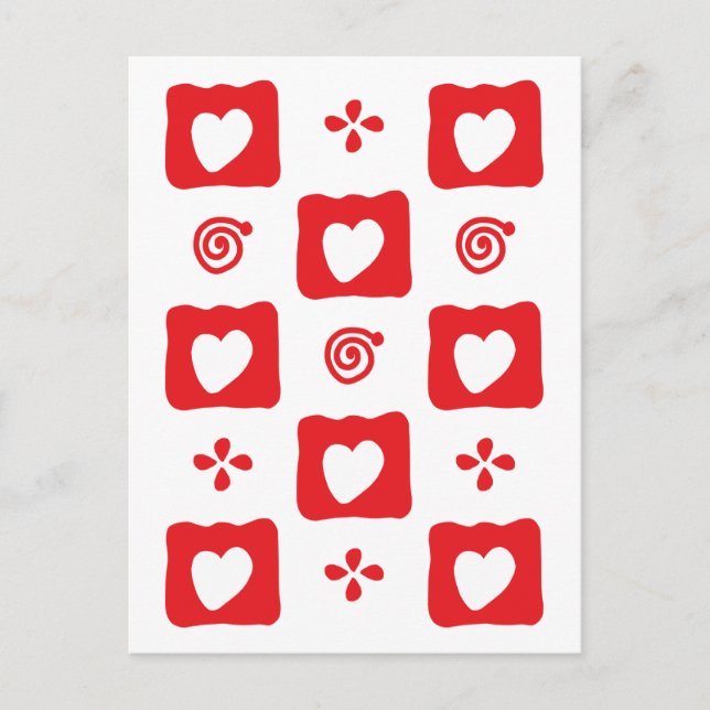 Mosaic Heart tiles Postcard (Front)