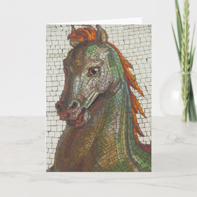 Mosaic Horse, Blank Inside Card (Front)