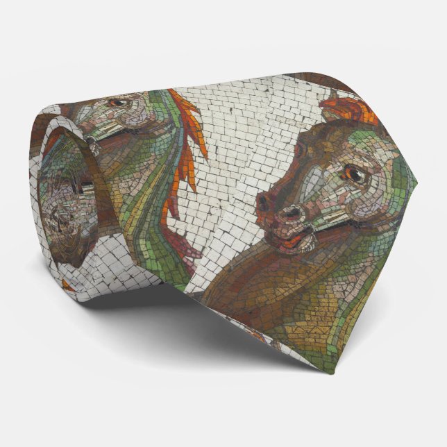 Mosaic Horse, Southwest, Pattern Repeats Tie (Rolled)