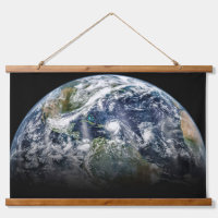 Mosaic Image Of Planet Earth With 3 Hurricanes