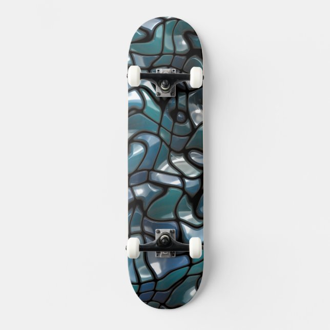 Mosaic Jigsaw Sea Skateboard (Front)