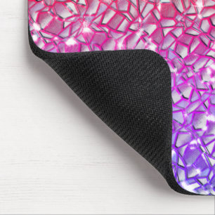 Mosaic layers in rough orange to lilac and sparkle mouse pad