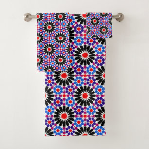 Mosaic Legacy: Andalusian Moroccan Zellige Art Bath Towel Set