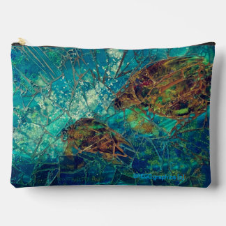 Mosaic Lg Zippered_Bag Turtles Indigenosity Acces Accessory Pouch