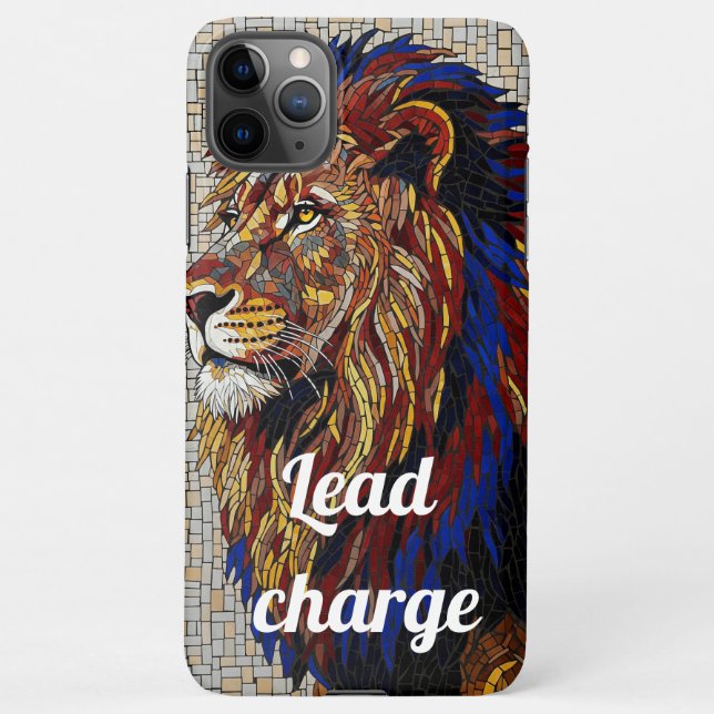 Mosaic Lion King Lead Charge iPhone Case (Back)