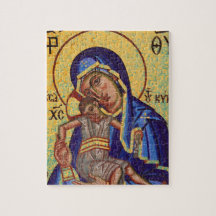 Mosaic Madonna & Child Icon