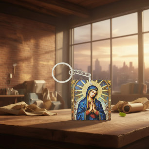 Mosaic Madonna Key Ring