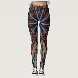 Mosaic Mandala Blue and Purple Leggings