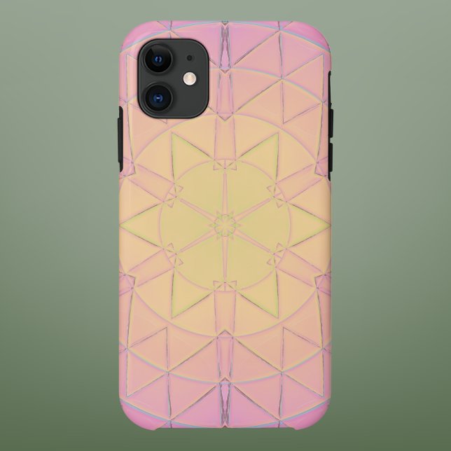Mosaic Mandala Yellow and Pink Case-Mate iPhone Case (Creator Uploaded)