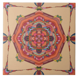 Mosaic Mandela Design #6 Ceramic Tile