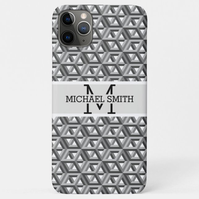 Mosaic Modern Monogram Case-Mate iPhone Case (Back)