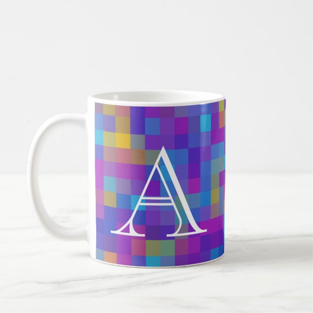 Mosaic monogram mug (Left)