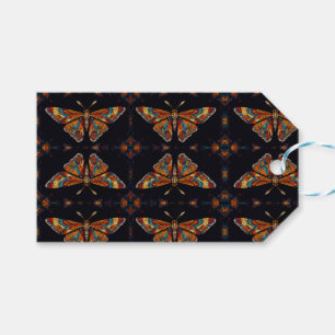Mosaic Moth Butterfly Gift Tags