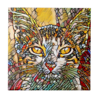 Mosaic Multicolor Cat 697 Ceramic Tile