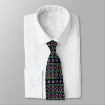 Mosaic neck tie