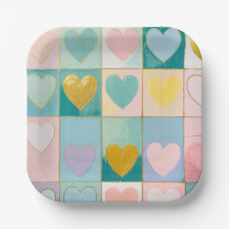 Mosaic of Affection Paper Plate