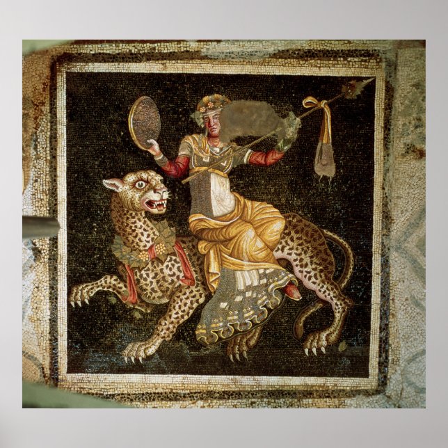 Mosaic of Dionysus riding a Leopard c.180 AD Poster (Front)