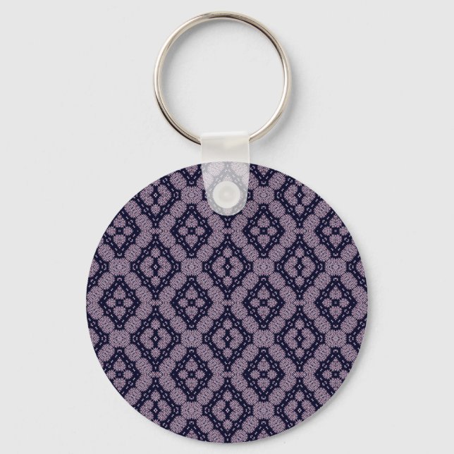 Mosaic of Flowers Key Ring (Front)