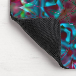 Mosaic of geometric lines and gradient matte folds mouse pad