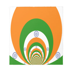 Mosaic of Majesty: India's Flag in a Kaleidoscope Notepad