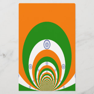Mosaic of Majesty: India's Flag in a Kaleidoscope Stationery