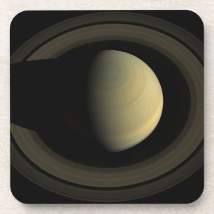 Mosaic Of Planet Saturn And Its Main Rings. Coaster