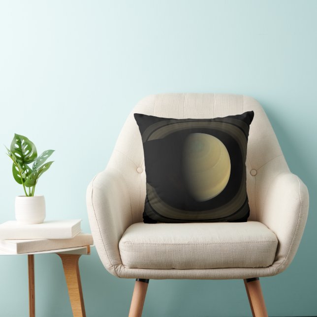 Mosaic Of Planet Saturn And Its Main Rings. Cushion (Chair)