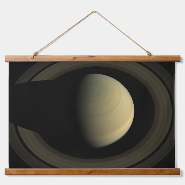 Mosaic Of Planet Saturn And Its Main Rings. Hanging Tapestry (Front)