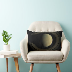 Mosaic Of Planet Saturn And Its Main Rings. Lumbar Cushion