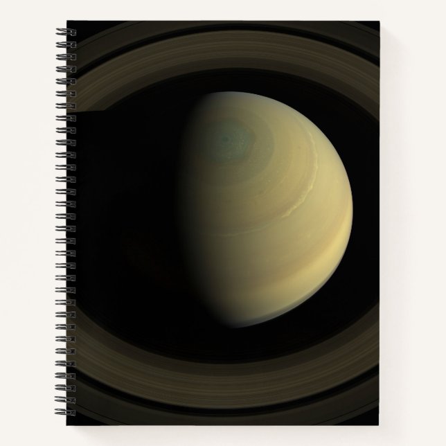 Mosaic Of Planet Saturn And Its Main Rings. Notebook (Front)