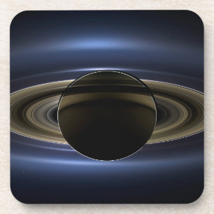 Mosaic Of The Saturn System Backlit By The Sun. Coaster