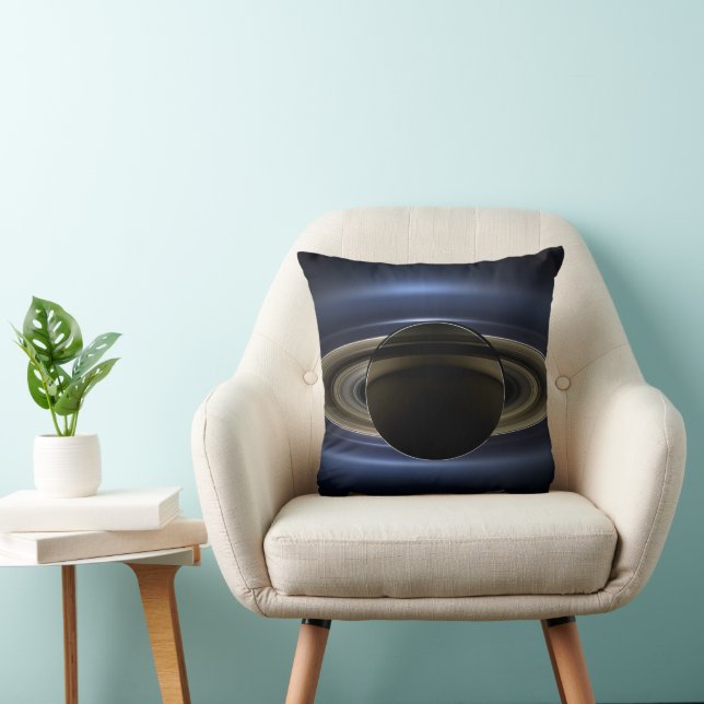 Mosaic Of The Saturn System Backlit By The Sun. Cushion (Chair)