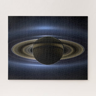 Mosaic Of The Saturn System Backlit By The Sun. Jigsaw Puzzle