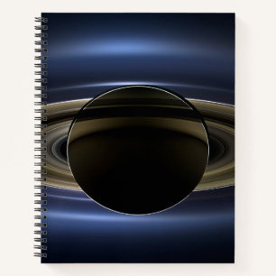 Mosaic Of The Saturn System Backlit By The Sun. Notebook