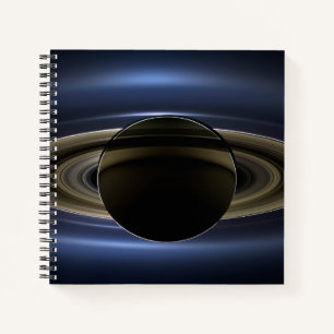 Mosaic Of The Saturn System Backlit By The Sun. Notebook