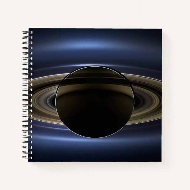 Mosaic Of The Saturn System Backlit By The Sun. Notebook (Front)