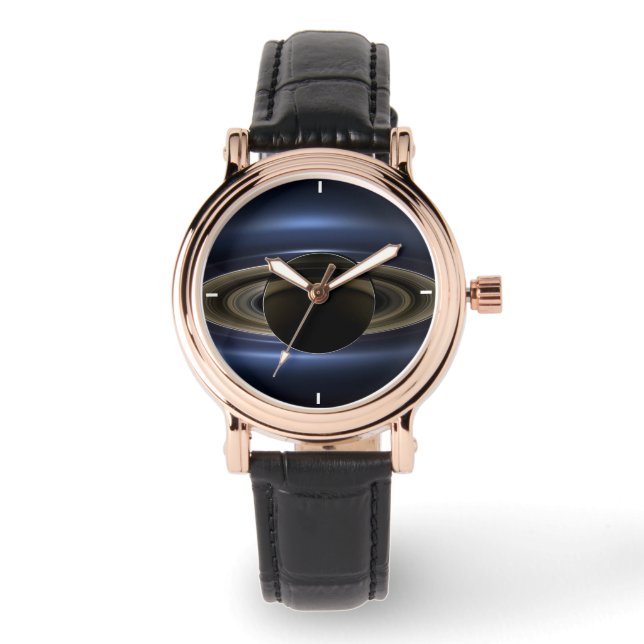 Mosaic Of The Saturn System Backlit By The Sun. Watch (Front)