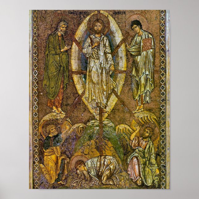 Mosaic of the Transfiguration Orthodox Icon Print (Front)