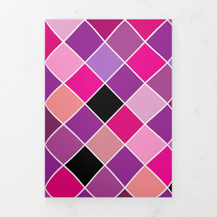 Mosaic on glass 10 Tri-Fold holiday card