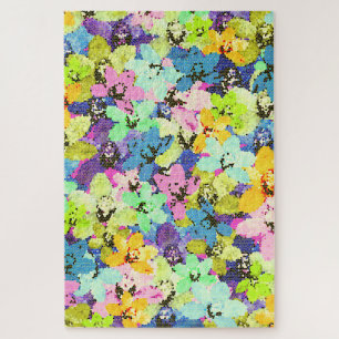 Mosaic Orchids Water Colour, Jigsaw Puzzle